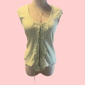 Language Los Angeles vintage early 2000s green yellow  top size small